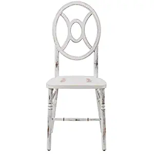 Veronique Series Stackable Twin Wood Dining Chair - Lime White Wash - 38.75 in.