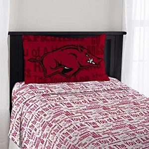 NCAA Arkansas Razorbacks "Anthem" Twin Sheet Set