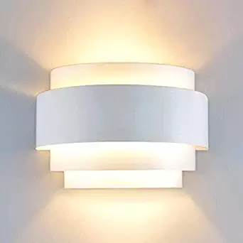 LightInTheBox Modern/Contemporary Wall Sconces 1 Light Wall Light Metal Shade Glass Decoration E26/E27 Bulb Base Painting Finish 110-120V White Color