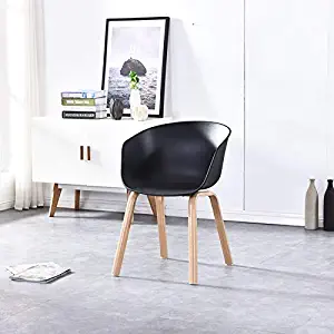 JIAJIA Medieval Simple Style Dining Chair, Black