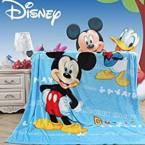 Blaze Children's Cartoon Printing Blanket Coral Fleece Blanket (59 By 79 Inch, Mickey Mouse)