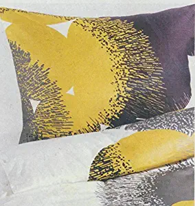 Ikea Bolltistel Queen Duvet Set and Pillowcases, Yellow, White, Black