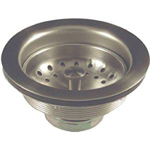 Danco 3-1/2" Kitchen Sink Metal Basket-Strainer Assembly, Brushed Nickel, 89302