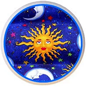 Celestial Design #12667 Sun Moon Stars Clouds Ceramic Dresser Drawer Pulls Cabinet Knobs