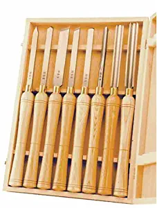 PSI Woodworking LCHSS8 Wood Lathe HSS Chisel Set, 8Piece