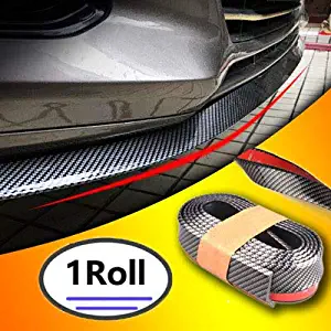 WeiMo Universal Carbon Fiber Front Bumper Spoiler Kit，Front Bumper Lip Splitter Spoiler Side Skirt for Car DIY Decoration Refit (Spoiler)