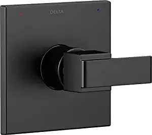 Delta Faucet Ara 14 Series Single-Function Shower Handle Valve Trim Kit, Matte Black T14067-BL (Valve Not Included)