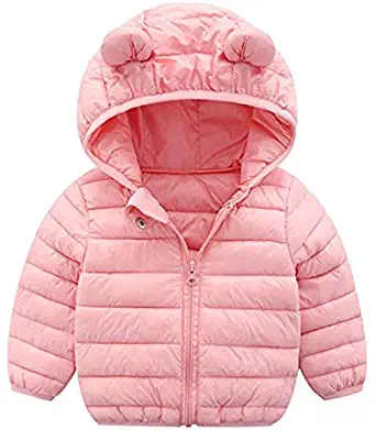 Winter Puffer Coats for Kids with Hoods (Padded) Lightweight Warm Jacket for Baby Boys Girls Infants Toddlers