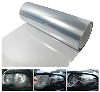 DIYAH 12 X 48 Inches Self Adhesive Headlight, Tail Lights, Fog Lights Tint Vinyl Film (Clear)