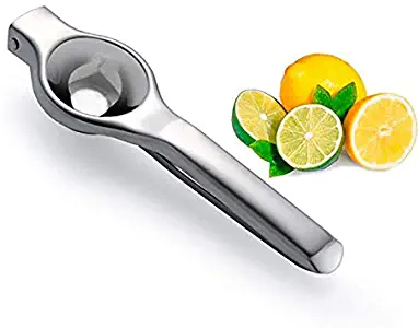 IOQSOF Fruit Manual Squeezer Premium Quality Stainless Steel Lemon Lime Citrus Juicer-Kitchen Tool, Silver