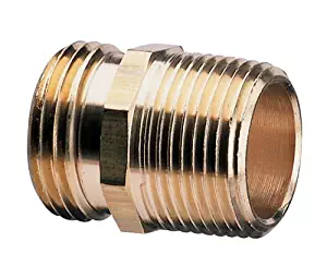 Nelson 855714-1001 Industrial Double-Male Brass Pipe and Hose Fitting for Connecting to 3/4-Inch, Female