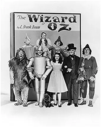 The Wizard of Oz Cast Dorothy Scarecrow Lion Tin Man Wizard Promotional 8 x 10 Photo