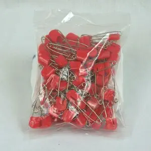 Plastic Headed Diaper Pins - 100 Pack (Red)