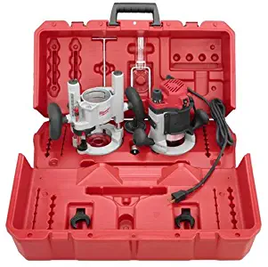 Milwaukee 5616-24 2-1/4 Max-Horsepower EVS Multi-Base Router Kit Includes Plunge Base and BodyGrip Fixed Base