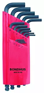 Bondhus 10995 Set of 15 Balldriver L-wrenches, ProGuard Finish, sizes 1.27-10mm