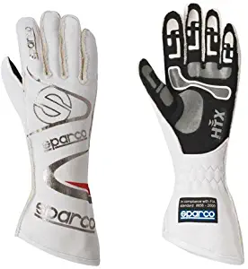 Sparco Arrow RG-7 Racing Gloves 01352A (Size 8, White/Black)