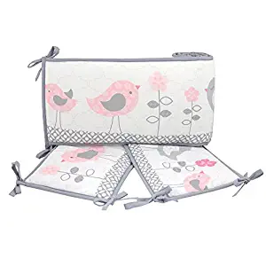 Cuddletime Sky High Crib Bumper, Pink