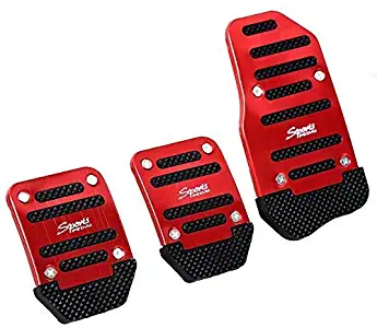 SZSS-CAR 3pcs Nonslip Car Pedal Pads Auto Sports Gas Fuel Petrol Clutch Brake Pad Cover Foot Pedals Rest Plate Kits For MT(Manual Transmission) Car