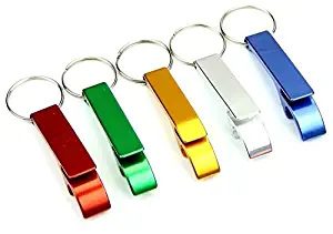 YISHU Set of 5 - Key Chain Beer Bottle Opener / Pocket Small Bar Claw Beverage Keychain Ring