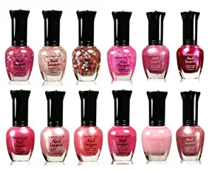 Kleancolor Collection - Awesome Pink Colors Assorted Nail Polish 12pc Set