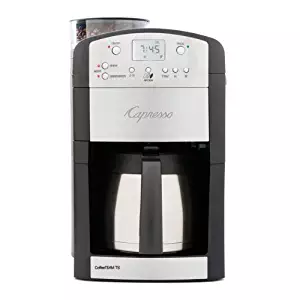 Capresso 465 CoffeeTeam TS 10-Cup Digital Coffeemaker with Conical Burr Grinder and Thermal Carafe