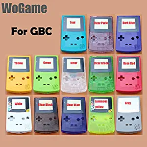 Full Housing Case Cover Housing Shell Replacement for Game boy Color GBC Shell Case with Buttons Kit (Clear Purple)