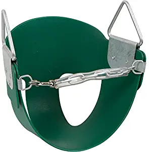 Swing Set Stuff Half Bucket Seat with SSS Logo Sticker, Green