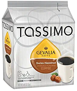 Gevalia Swiss Hazelnut Coffee for Tassimo Brewers, 16 T-Discs (Pack of 5)