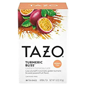 Tazo Turmeric Bliss Tea Bags, Herbal, 20 Count (Pack of 6)