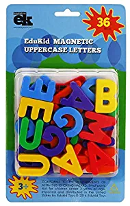 EduKid Toys 36 MAGNETIC UPPERCASE ALPHABET LETTERS (Blister Card)