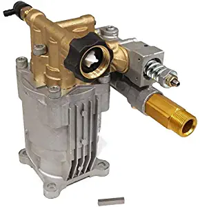 The ROP Shop 3/4" Shaft, Brass Head, Horizontal Pump Replacement for Pressure Washer with 3000 PSI and 2.5 GPM, Includes Keyway