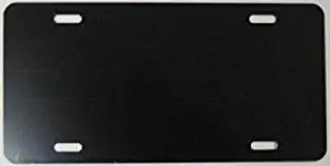 0.040 Blank Black Glossy 6" x 12" Aluminum License Plate for Auto or Truck