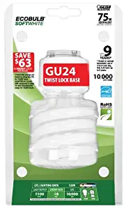 Feit BPESL18TM/GU24 18-watt Twist Soft White GU24 Base 75-watt Equivalent Light