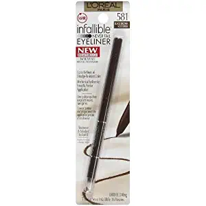 L'Oréal Paris Infallible Never Fail Eyeliner, 581 Black Brown (Pack of 2)