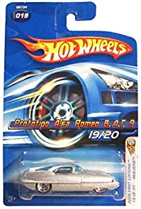 Mattel Hot Wheels 2005 1:64 Scale First Editions Realistix Silver Prototipo Alfa Romeo B.A.T. 9 19/20 Die Cast Car # 019