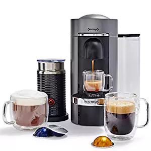 De'Longhi Nespresso ENV155TAE VertuoPlus Deluxe Coffee & Espresso Maker with Aeroccino, Titan