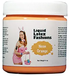 Ammonia Free Liquid Latex Body Paint - 4oz Neon Orange