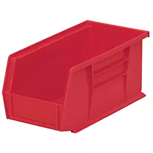 Akro-Mils 30230 Plastic Storage Stacking Hanging Akro Bin, 11-Inch by 5-Inch by 5-Inch, Red, Case of 12