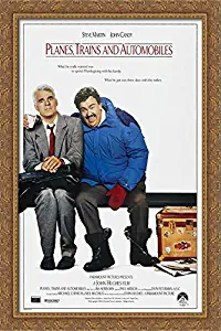 Planes, Trains and Automobiles 28x40 Large Gold Ornate Wood Framed Canvas Movie Poster Art