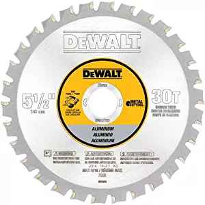 DEWALT DWA7760 30 Teeth Aluminum Cutting 20mm Arbor, 5-1/2-Inch