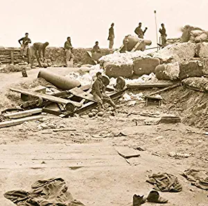 Yorktown Va Confederate fortifications reinforced with bales of cotton Poster Print (18 x 24)