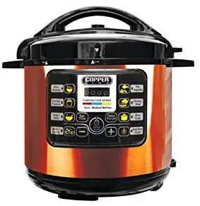 6 Quart Copper Non-Stick Pre-Set Programmable Pressure Cooker