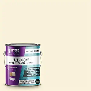 Beyond Paint Furniture, Cabinets and More All-in-One Refinishing Paint Gallon, No Stripping, Sanding or Priming Needed, Off White