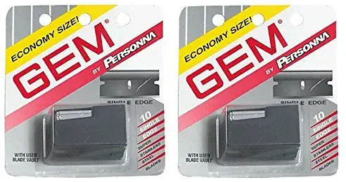 Personna Gem Stainless Steel Single Edge Razor Blades 10 Ea (Pack Of 2)