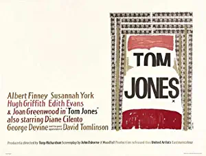 Tom Jones Movie Poster (30 x 40 Inches - 77cm x 102cm) (1963) UK -(Albert Finney)(Susannah York)(Hugh Griffith)(Edith Evans)(Joan Greenwood)(Diane Cilento)