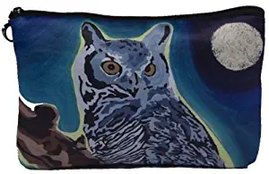 Owl Cosmetic Bag, Zip-top Closer - Taken From My Original Painting, The Wise One