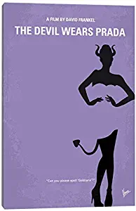 iCanvasART The Devil Wears Prada Minimal Movie Poster Canvas Print, 40