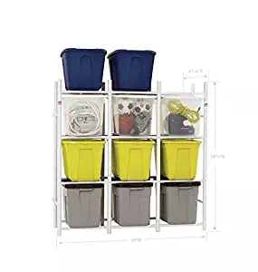 Bin Warehouse Storage Systems DFAE2MBW-12TC 12 Compact Shelving System for Storing Plastic Bins, Totes and tubs.