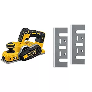 DEWALT DCP580B 20V MAX Brushless Planer (Tool Only) with DEWALT DW6655 High Speed Steel Blades