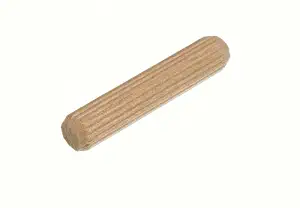 WOODEN DOWEL FLUTED PINS M6 6MM X 30MM ( pack of 20 )